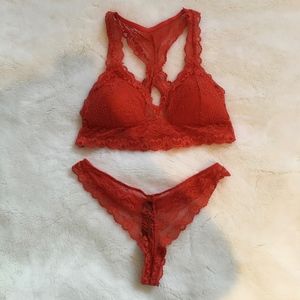Topshop Lace Bralette and Panty Set